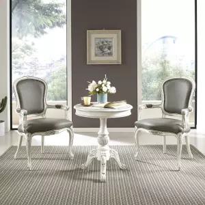 마호가니 클래식 원목가구 아이보리 안방 부부 테이블세트 WSC-0074