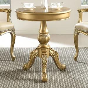 마호가니 클래식 원목가구 600 골드 원형테이블 WSC-0073