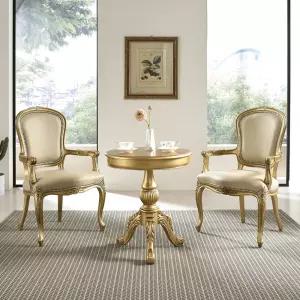 마호가니 클래식 원목가구 골드 티테이블세트 WSC-0072