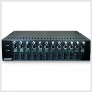 [골드스마일]솔텍 12슬롯 광컨버터 집합장치 19형 랙용 샷시 hdmi15m utp커넥터