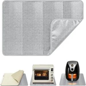 테쿠인 23.6 x15.7 조리대 접이식 및 방유 단열 패드용 내열 매트 최대 50 의 열 차단 에어프라이어용