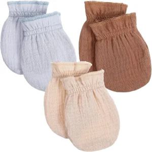 FNANJWQ 머슬린 장갑 100 면 3켤레 부드러운 통기성 탄력 있는 손목 의류 엄마 필수품 등록증은 처음입니다