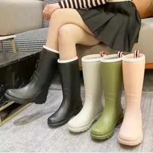 농사장화 여성 파스텔 장목 장화 롱 레인부츠 말랑 예쁜 작업화