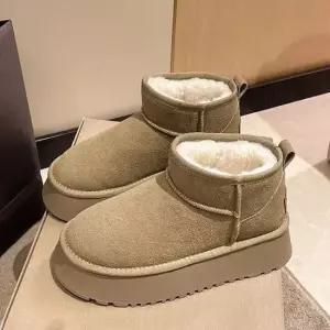 방한부츠 LND 여성 키높이 털안감 스웨이드 통굽 털부츠 방한