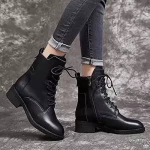 앵글부츠 여성 4cm 기모 앵클부츠 겨울 앵글 방한부츠 털부츠