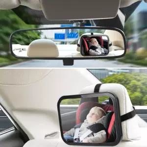 아기 잘보이는 각도조절 안전 카시트 후방거울 자동차 간단고정 가성비 미러