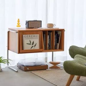 원목 턴테이블선반 레코드 수납장 lp 장식장 거실 협탁 랙 매거진 디스플레이