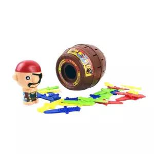 AN 복불복 룰렛 게임 칼꽂기 가족 해적 보드 게임 나무통 파티