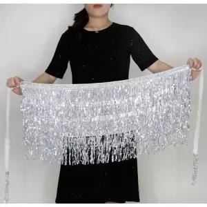 벨리댄스 스팽글 랩스커트 허리장식 힙커버 축제 공연 가리개 라인댄스복