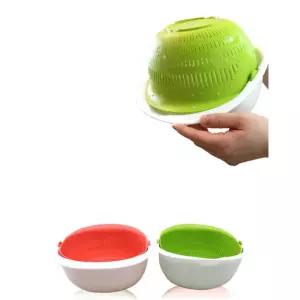 주방 거꾸로 채반믹싱볼 쌀씻기 국수 바구니+그릇 야채그릇 다라이 설거지 다용도볼