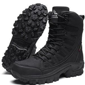 트레킹화 핫세일 남성용 전술 부츠 가을 경량 플러스 사이즈 사이드 지퍼 메쉬 미국 전투 야외 내구성 하이킹 사막 작업화