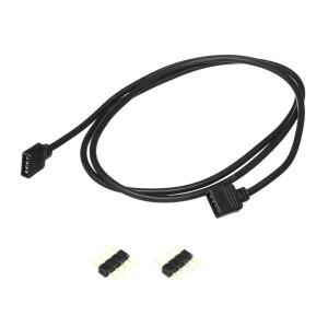 4Pin RGB 연장 케이블 커넥터 0.3M 1M 2M 3M 5M DC 12V 검정색 남성 여성 2835 5050 LED 스트립 빛에 대 한