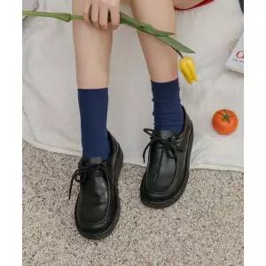 MAC MOC Kanga 천연가죽 하트참 모카신 로퍼_잉크블랙(3cm) 112826