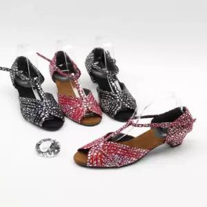 여성 스팽글 장식 댄스화 5.5cm 101992