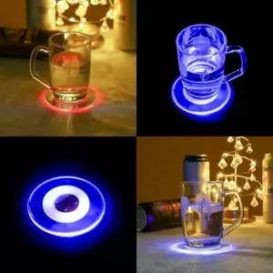 원형 759FNS05 led 컵받침대 테이블 책상 커피 컵홀더 컬러 종이컵받침 코스터