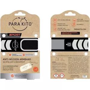 PARAKITO 모기 퇴치제 손목 밴드 천연 에센셜 오일 함유 방수 야외 해충 퇴치 팔찌 스포츠 에디션 블랙