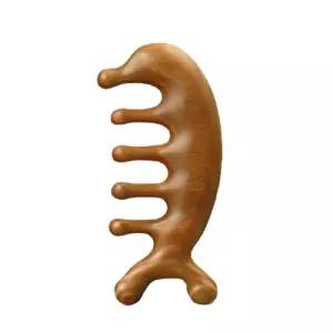 SAEYCUE 정품 그린 샌달우드 빗 과샤 스크랩 두피 마사지기 헤드 목 손 다리 B