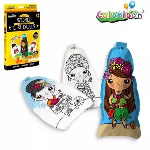 [하프클럽/브이와이]미술놀이 컬러링 울리 세계의 소녀인형 3D