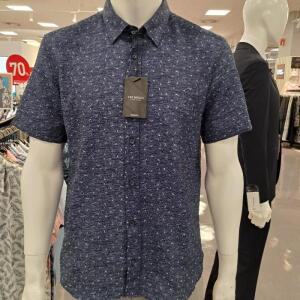 트레몰로 HC09 캐주얼 반팔 셔츠 인디안 SS 여름 남성 네이비 슬림핏  NS4M3301