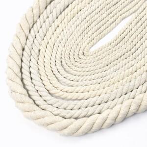 2/5/10M 베이지 5-20mm 브레이드 마크라메 코드 3합 면 로프 꼬임 실 장식끈 가방 옷 홈 레이스 바느질