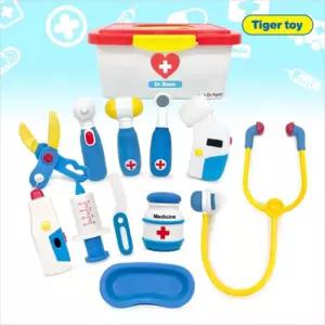 (튼튼)소프트 베이직 병원 놀이 11종 주사 진료 진찰 세트 직업 체험장난감 역할