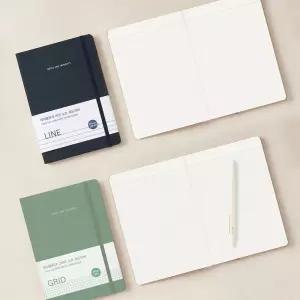 (튼튼)테이블토크 그리드 라인 노트 양장 하드 커버 필기 줄노트 유선 학생 공부 공책 학습공책