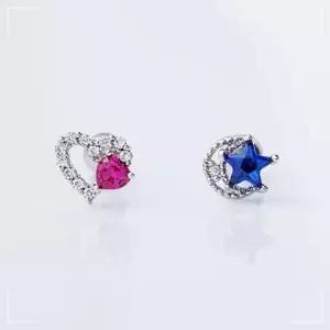 하프링 스틸 한쪽판매 로즈골드 러브앤스타 써지컬 귀거리 피 FW6E474A