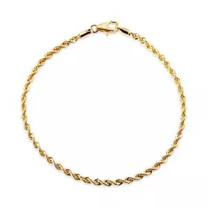 [모룬] 14K 2.3mm 스파이럴 이태리 체인 팔찌 MOB40704