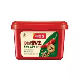 해찬들 100 우리쌀 태양초 고추장 500g x 4개