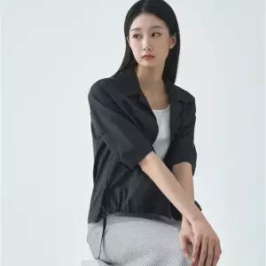 [지센] 여성 카라 스트링 블라우스 LCWSO424_DN