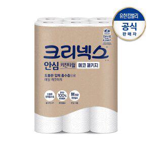 [크리넥스] 안심 키친타월 에코패키지 120매X12롤