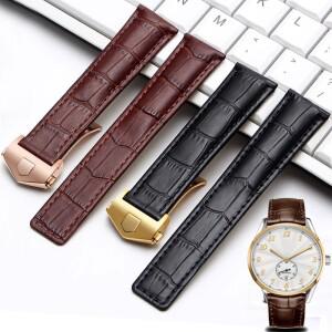 태그 호이어 시계용 리얼 가죽 스트랩, 카레라 모나코 벨트, 블랙 다크 브라운 팔찌, 손목시계 밴드, 19mm,