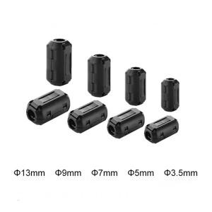 노이즈 억제기 페라이트 필터 EMI RFI 클립 초크 마그네틱 링  코어 케이블 전원 코드용  3.5mm  13mm
