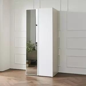 미니멀 핸들리스 전신 거울 선반 옷장 (2색) 장롱 키큰장 큰 인테리어 예쁜