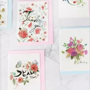 선물 어린이집 엽서 입체 카드 부모님 어버이날 감사 캘리그라피 초등 스승의날 편지지 편지봉투 카네이션