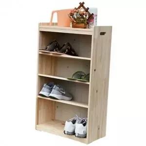 신발장 4단 현관 원목 나무 다용도 이동식