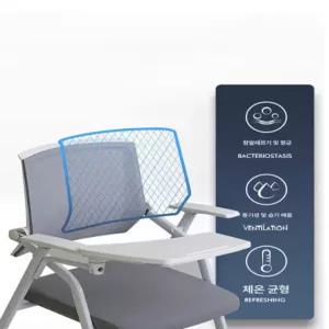 접이식 책걸상 팔받침 일체형 간이 책상의자 필기판 폴딩