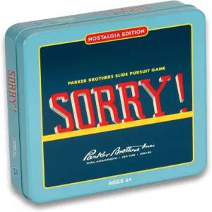 WS 게임 회사 죄송합니다 6세용 컬렉션 틴 빈티지 스타일 슬라이드 추격 보드 향수 에디션