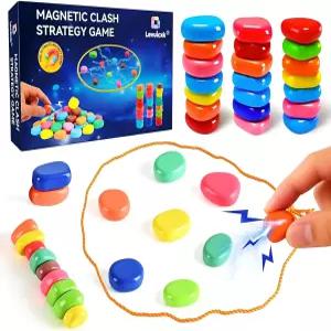 끈이 달린 자석 게임 돌이 체스 - 20개의 성인용 전략 파티 여행