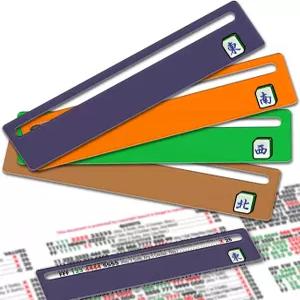 4PC 마작 카드 라인 파인더 스트립 - 초보자를 위한 밝은 아크릴 전략 도구 여행 파티 게임의 밤 규칙