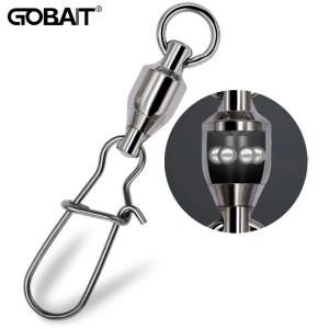 GOBAIT 20PCS 커넥터 회전 루어 크로스 핀 도구 연결 버클 스냅 키트 라인 낚시 링 볼 베어링 Pesca