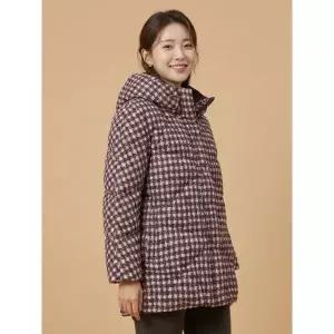 꼼빠니아덕다운 체크 패딩 점퍼CW22IH0201457A