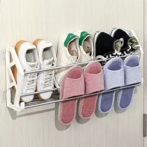 [하프클럽/]무타공 실내화 걸이 신발 수납 슈즈랙 슬리퍼 정리 선반