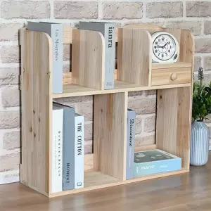 원목 2단형 드림 책꽂이 1P 우드 서랍 책장 사무실 2단책꽂이 원목책꽂이 사무실책꽂이