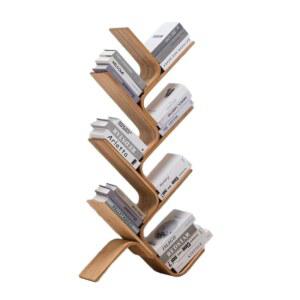 책꽂이 원목 책장 구부러진 나무 디자인 공부방 슬라이드책장 3단 나무 인테리어 대형 3단 책장 거실책장 책장 가구 북트레이3단 구부러진