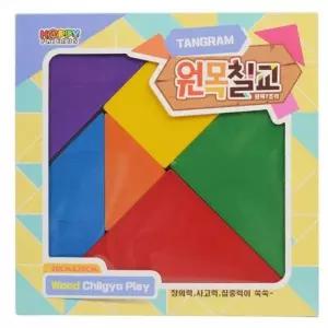 [하프클럽/브이와이]칠교놀이 원목칠교 ㄱㄴㄷ조합 블록 한글 초등