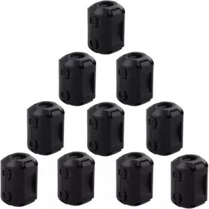 Futheda 10PCS 노이즈 필터 케이블 링 5mm 내경 페라이트 클립 블랙으로 코어 간섭 방지 비드 초크 코드