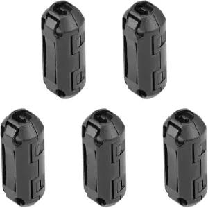 리파워 클립온 페라이트 링 코어 RFI EMI 노이즈 필터 케이블 USB/비디오 전원 코드용 - 7mm / 검정색 5pcs