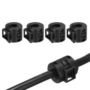 MECCANIXITY 4Pcs 클립온 페라이트 링 코어 8mm RFI EMI 소음 억제 필터 케이블 USB 비디오 데이터 비드