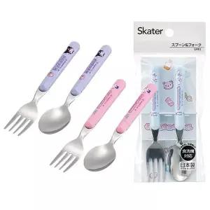 산리오 둥근 스텐 스푼 포크 세트 14cm 1P 커트러리